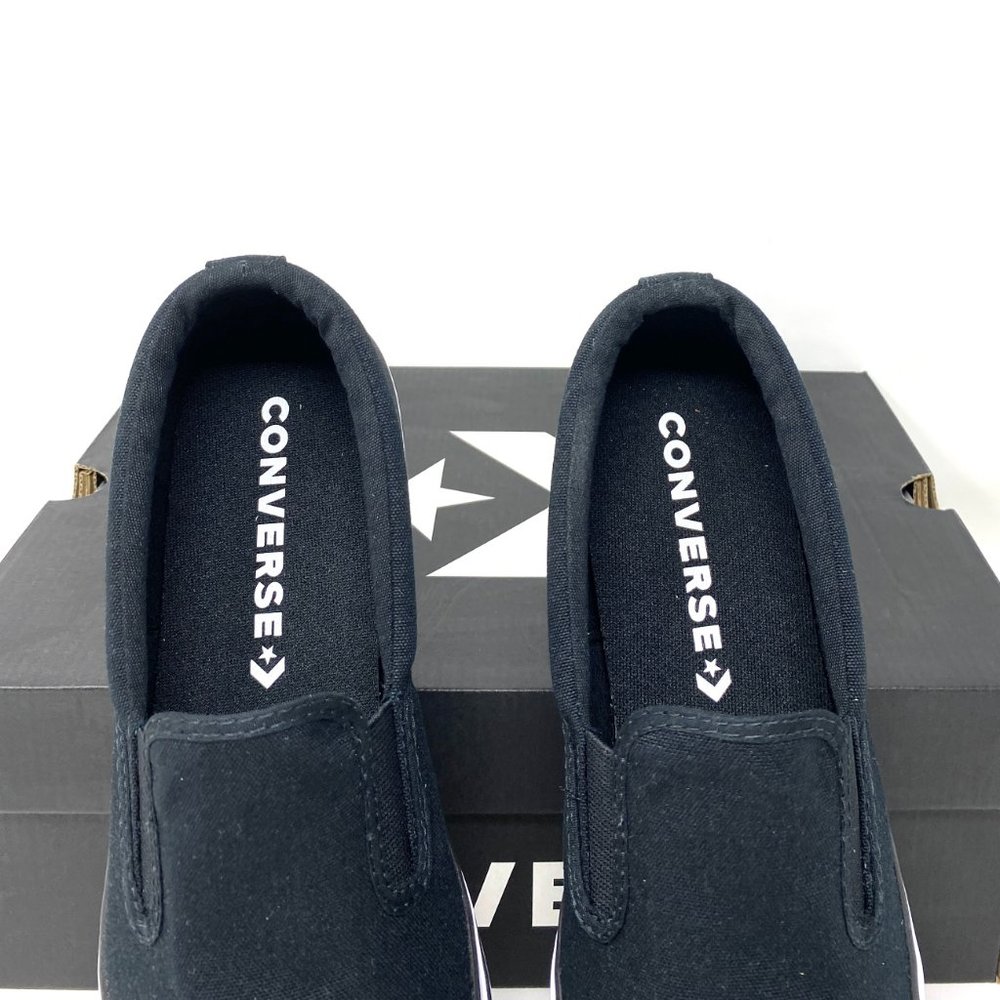 Converse Womens 167941F CT All Star Double Gore Slip On Black Canvas Low Sneaker - Picture 5 of 10